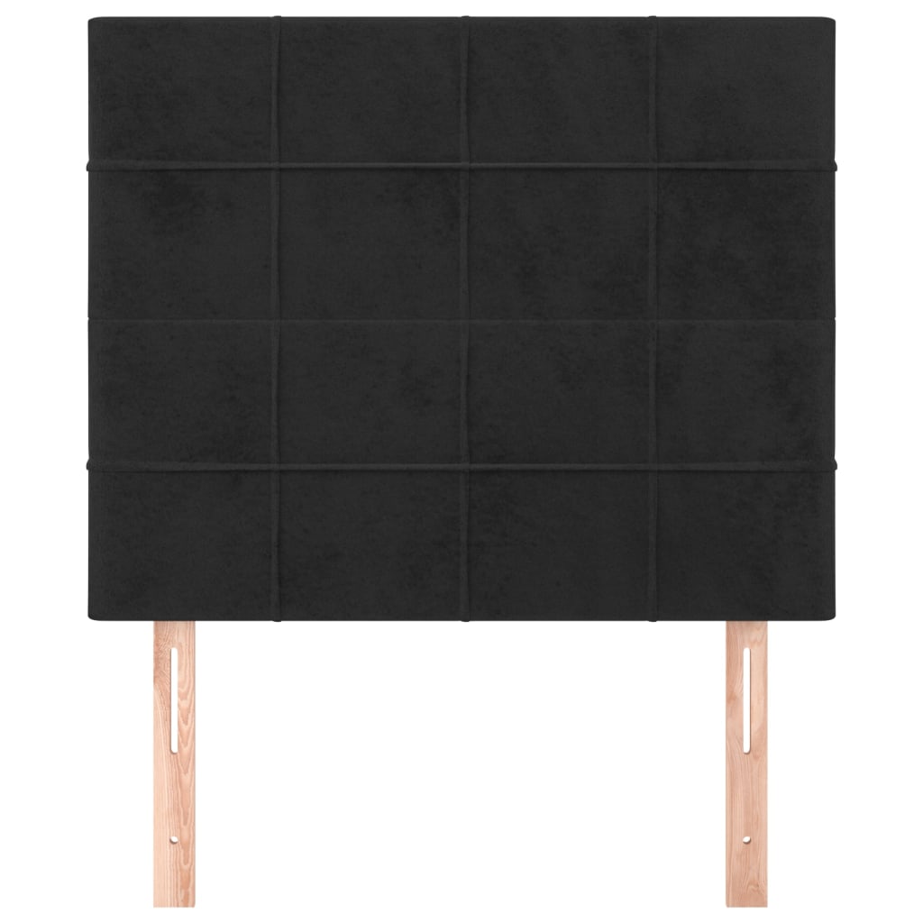 Hoofdborden 2 St 90X5X78/88 Cm Fluweel Zwart
