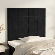 Hoofdbord 90x5x118/128 cm fluweel zwart