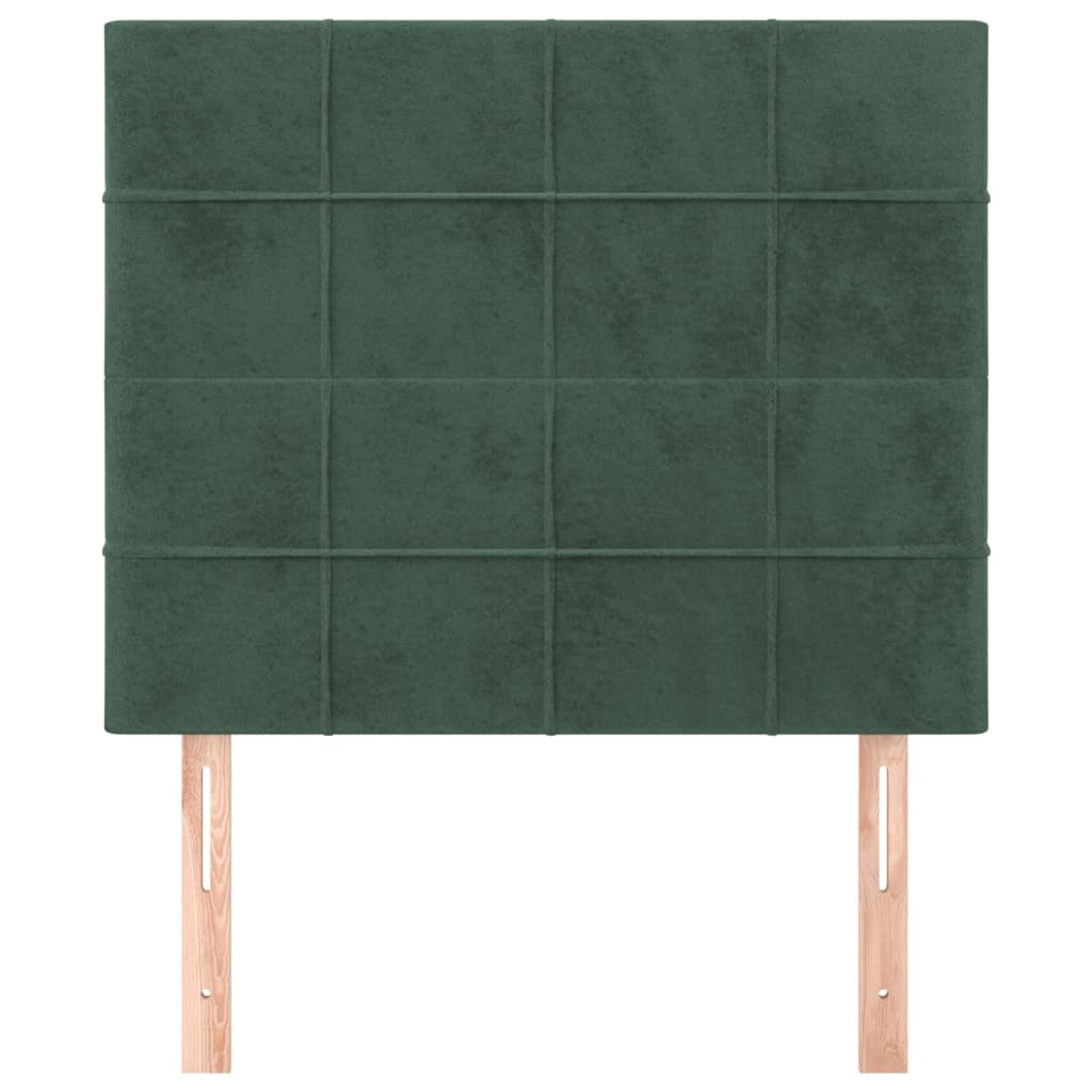 Hoofdborden 2 St 90X5X78/88 Cm Fluweel Donkergroen
