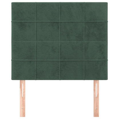 Hoofdborden 2 St 90X5X78/88 Cm Fluweel Donkergroen