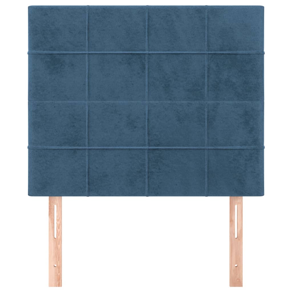 Hoofdborden 2 St 90X5X78/88 Cm Fluweel Donkerblauw