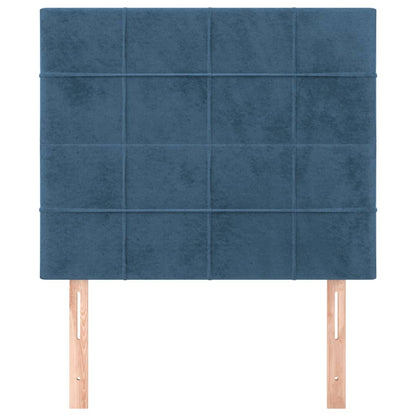 Hoofdborden 2 St 90X5X78/88 Cm Fluweel Donkerblauw