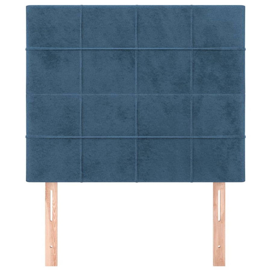 Hoofdborden 2 St 90X5X78/88 Cm Fluweel Donkerblauw