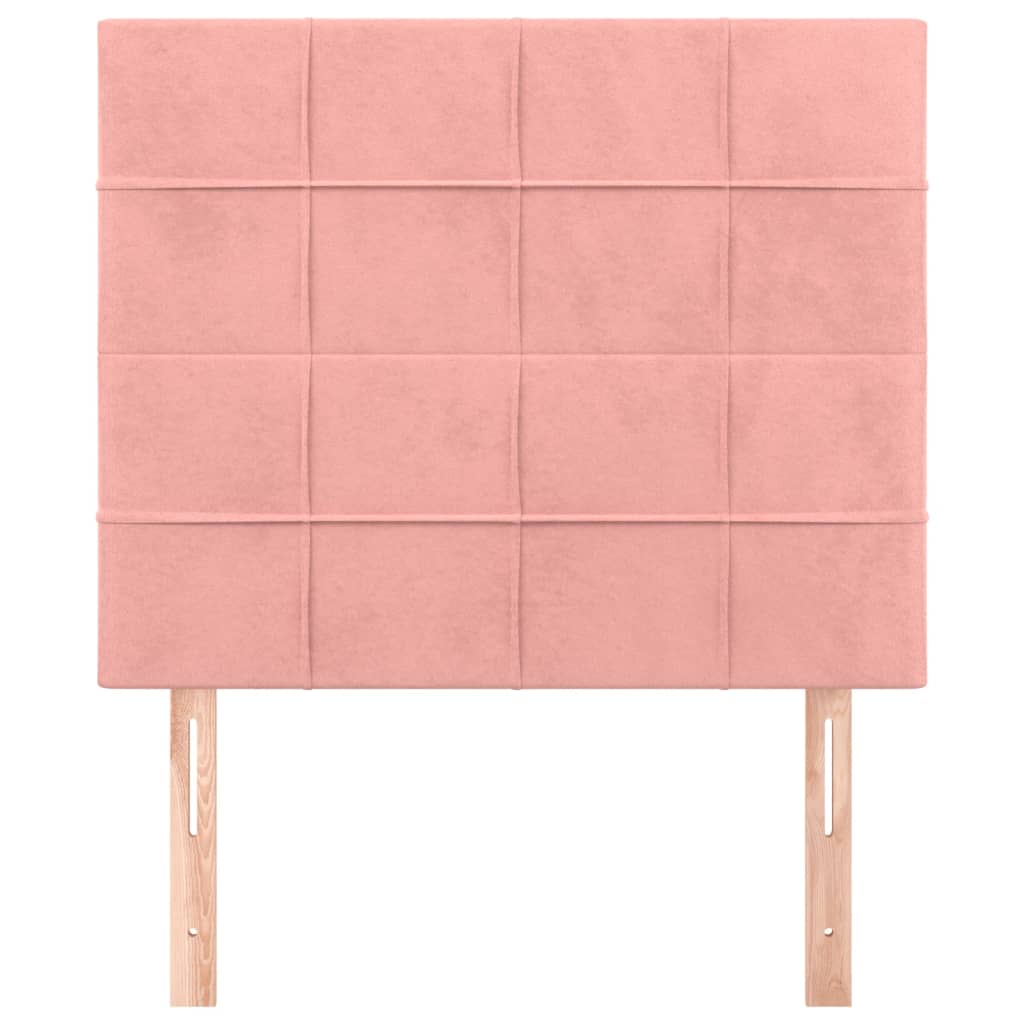 Hoofdborden 2 St 90X5X78/88 Cm Fluweel Roze