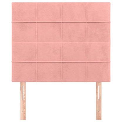Hoofdborden 2 St 90X5X78/88 Cm Fluweel Roze