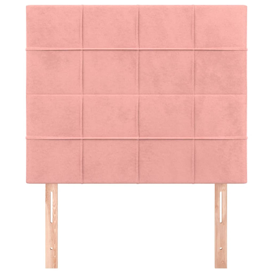 Hoofdborden 2 St 90X5X78/88 Cm Fluweel Roze