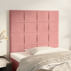 Headboard pink 90x5x118/128 cm velvet