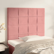 Hoofdbord roze 90x5x118/128 cm fluweel