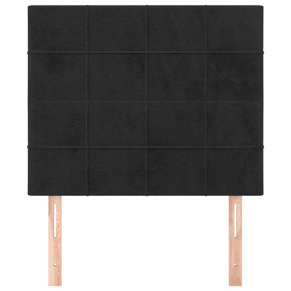 Hoofdborden 2 St 100X5X78/88 Cm Fluweel Zwart
