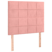 Hoofdbord roze 100x5x118/128 cm fluweel