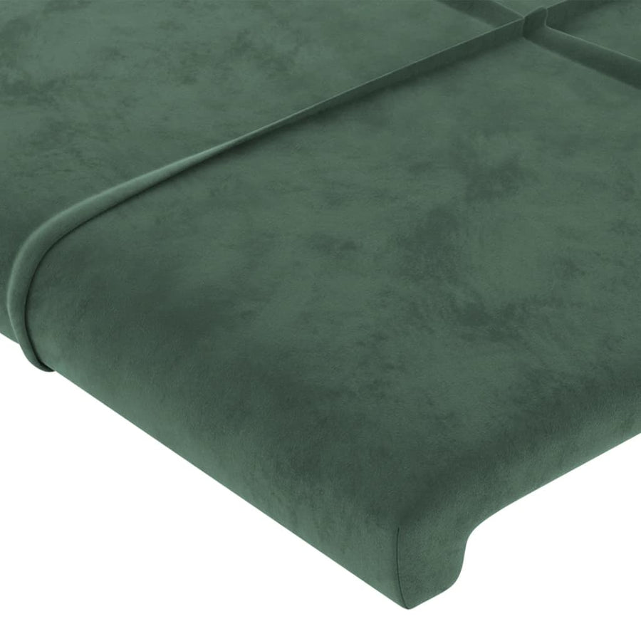 Hoofdborden 4 St 80X5X78/88 Cm Fluweel Donkergroen