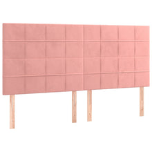 Hoofdborden 4 St 80X5X78/88 Cm Fluweel Roze