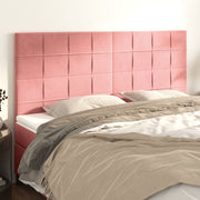Hoofdbord 160x5x118/128 cm roze fluweel