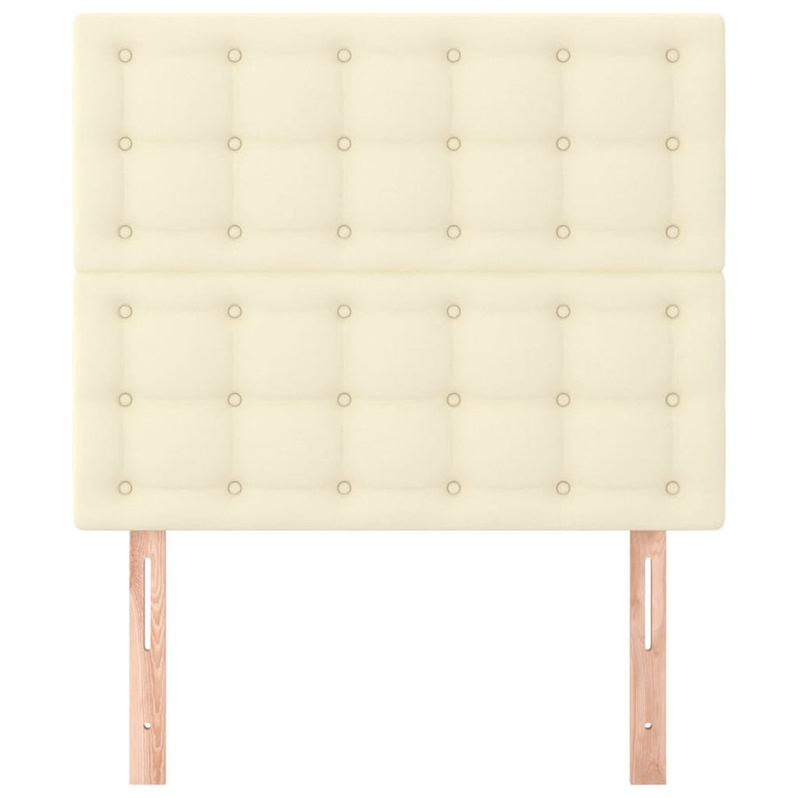 Hoofdborden 2 St 80X5X78/88 Cm Kunstleer Kleurig 1 80 cm Crème