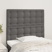 Hoofdbord kunstleer grijs 80x5x118/128 cm