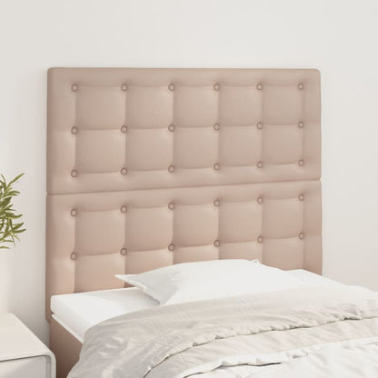 Hoofdborden 2 St 80X5X78/88 Cm Kunstleer Kleurig Cappuccino 1 80 cm Hoog