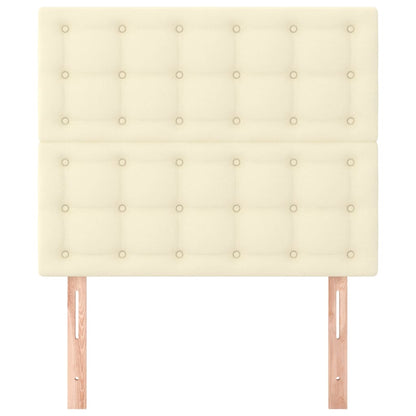 Hoofdborden 2 St 90X5X78/88 Cm Kunstleer Kleurig 1 90 cm Crème
