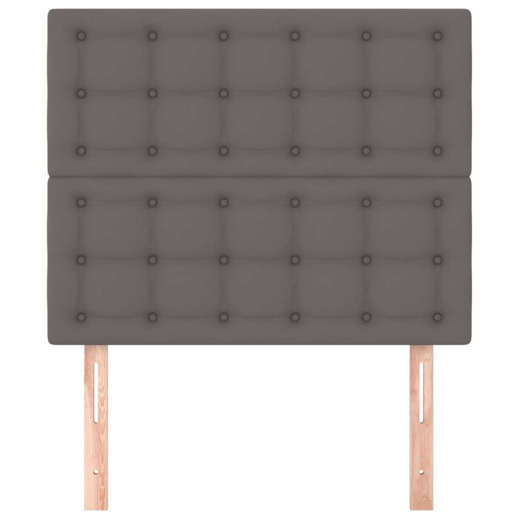 Hoofdborden 2 St 90X5X78/88 Cm Kunstleer Grijs