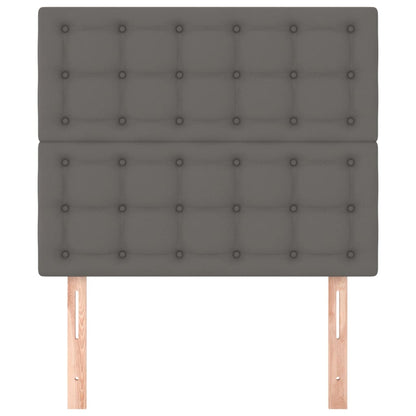 Hoofdborden 2 St 90X5X78/88 Cm Kunstleer Grijs