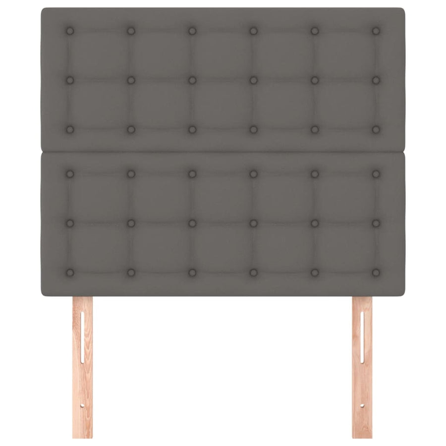 Hoofdborden 2 St 90X5X78/88 Cm Kunstleer Grijs
