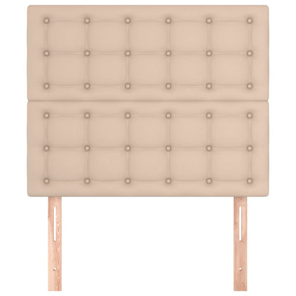 Hoofdborden 2 St 90X5X78/88 Cm Kunstleer Kleurig Cappuccino 90 cm Hoog