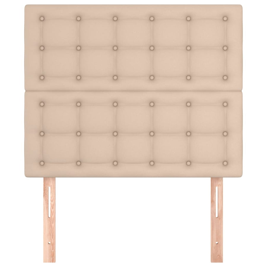 Hoofdborden 2 St 90X5X78/88 Cm Kunstleer Kleurig Cappuccino 90 cm Hoog