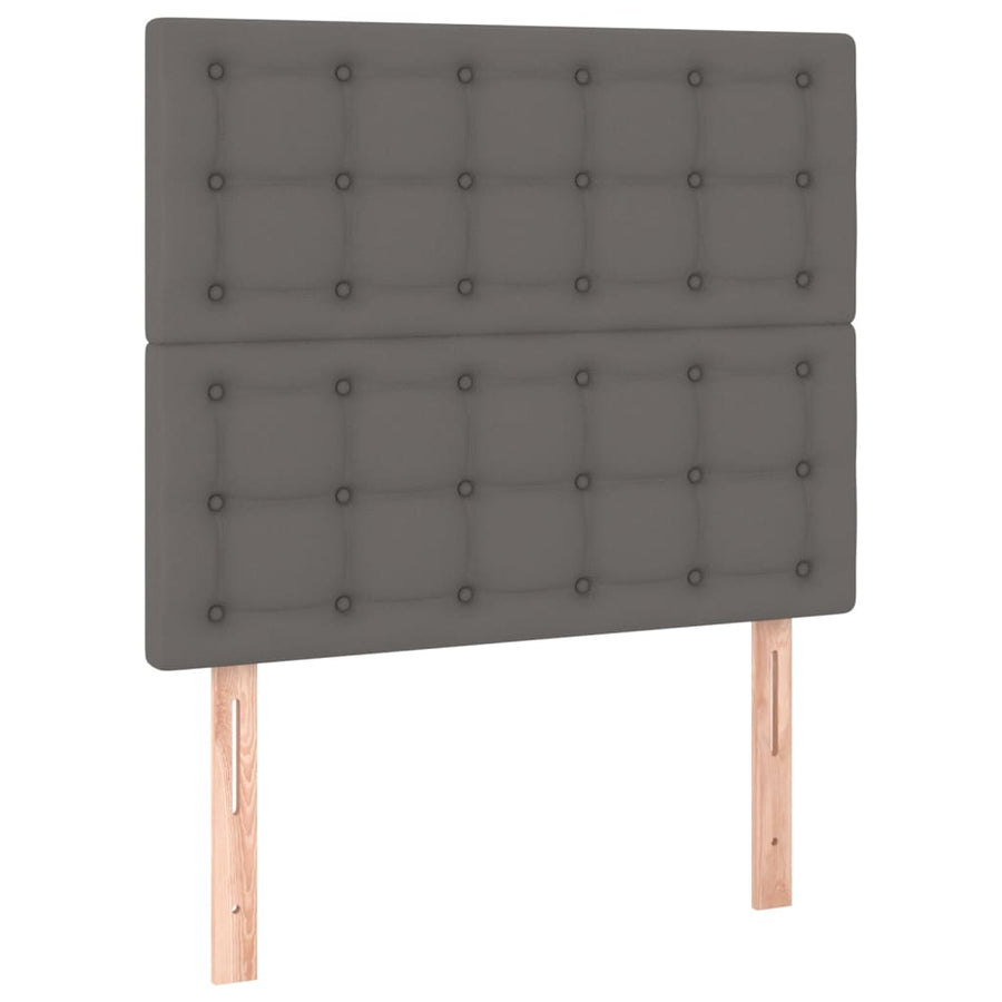 Hoofdborden 2 St 00X5X78/88 Cm Kunstleer Grijs 100 cm Hoog