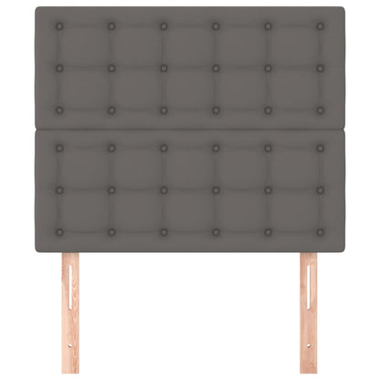 Hoofdborden 2 St 00X5X78/88 Cm Kunstleer Grijs 100 cm Hoog