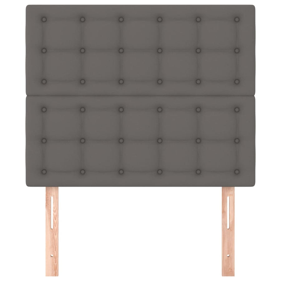 Hoofdborden 2 St 00X5X78/88 Cm Kunstleer Grijs 100 cm Hoog