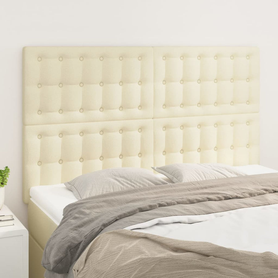 Hoofdborden 4 St 72X5X78/88 Cm Kunstleer Kleurig 1 144 cm Crème
