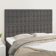 Hoofdbord 144x5x118/128 cm kunstleer grijs