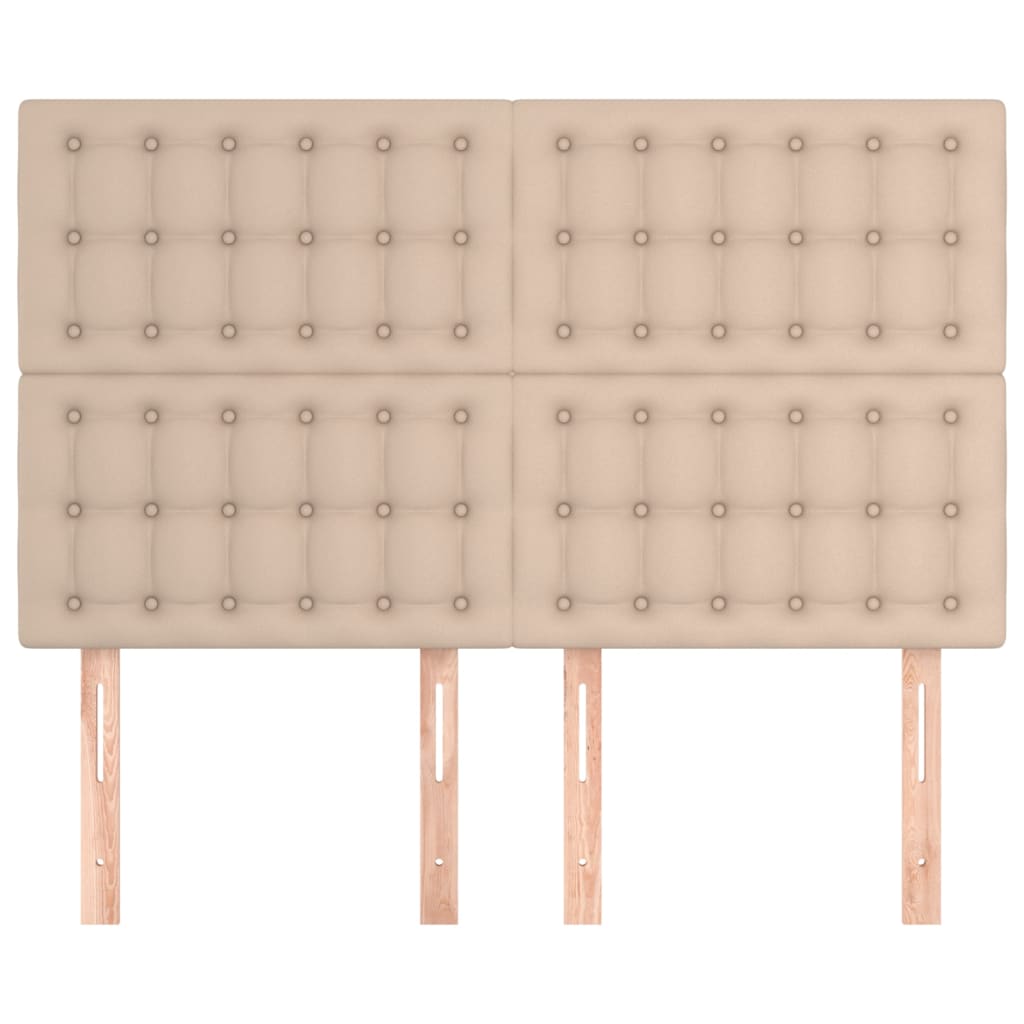 Hoofdborden 4 St 72X5X78/88 Cm Kunstleer Kleurig Cappuccino 144 cm Hoog