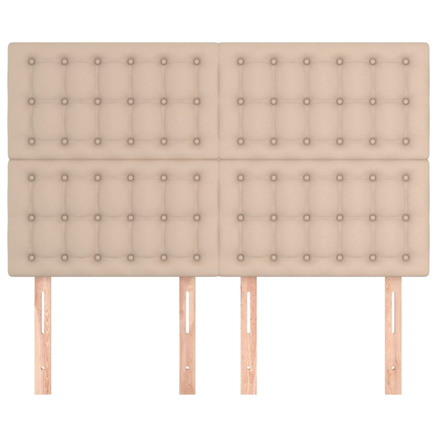 Hoofdborden 4 St 72X5X78/88 Cm Kunstleer Kleurig Cappuccino 144 cm Hoog