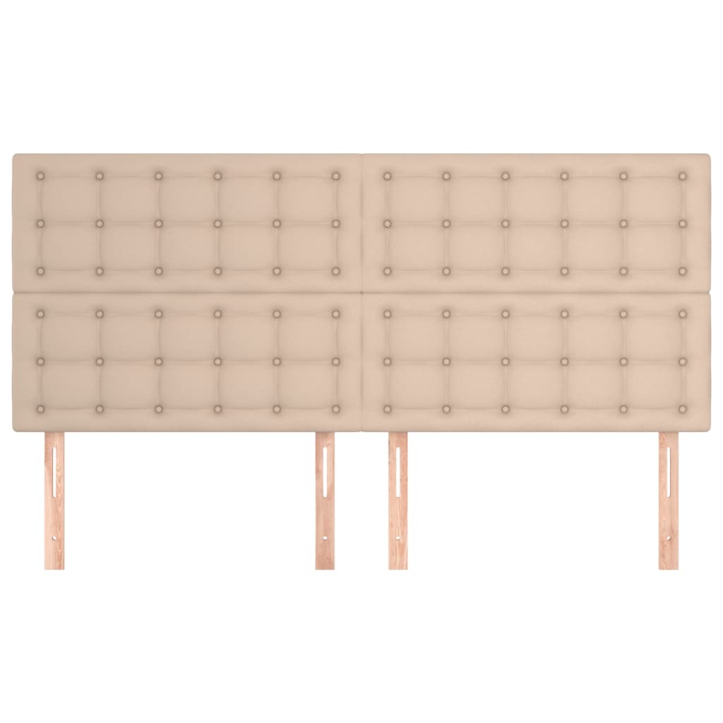 Hoofdborden 4 St 80X5X78/88 Cm Kunstleer Kleurig 1 160 cm Cappuccino