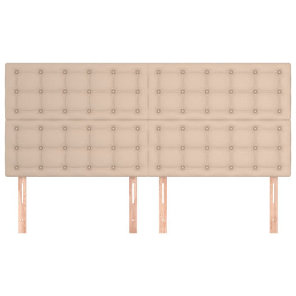 Hoofdborden 4 St 80X5X78/88 Cm Kunstleer Kleurig 1 160 cm Cappuccino