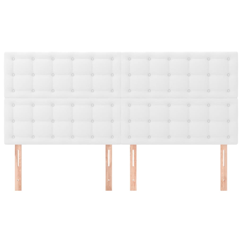 Hoofdborden 4 St 90X5X78/88 Cm Kunstleer Wit