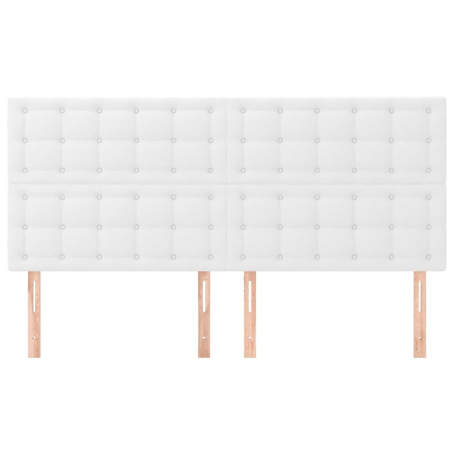 Hoofdborden 4 St 90X5X78/88 Cm Kunstleer Wit