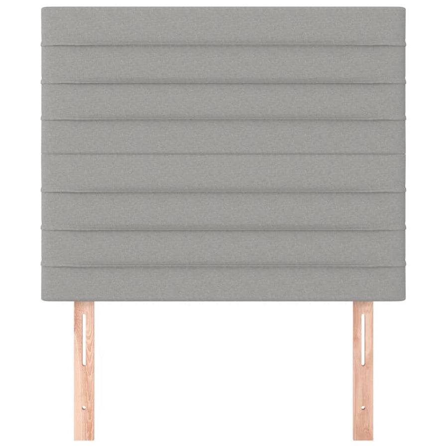 Hoofdborden 2 st 80x5x78/88 cm stof lichtgrijs 80 cm Hoog