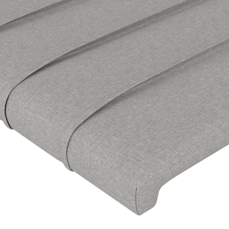 Hoofdborden 2 st 80x5x78/88 cm stof lichtgrijs 80 cm Hoog