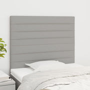 Hoofdbord lichtgrijs 80x5x118/128 cm stof