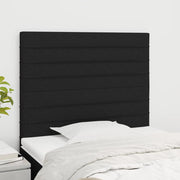 Hoofdbord 80x5x118/128 cm stof zwart
