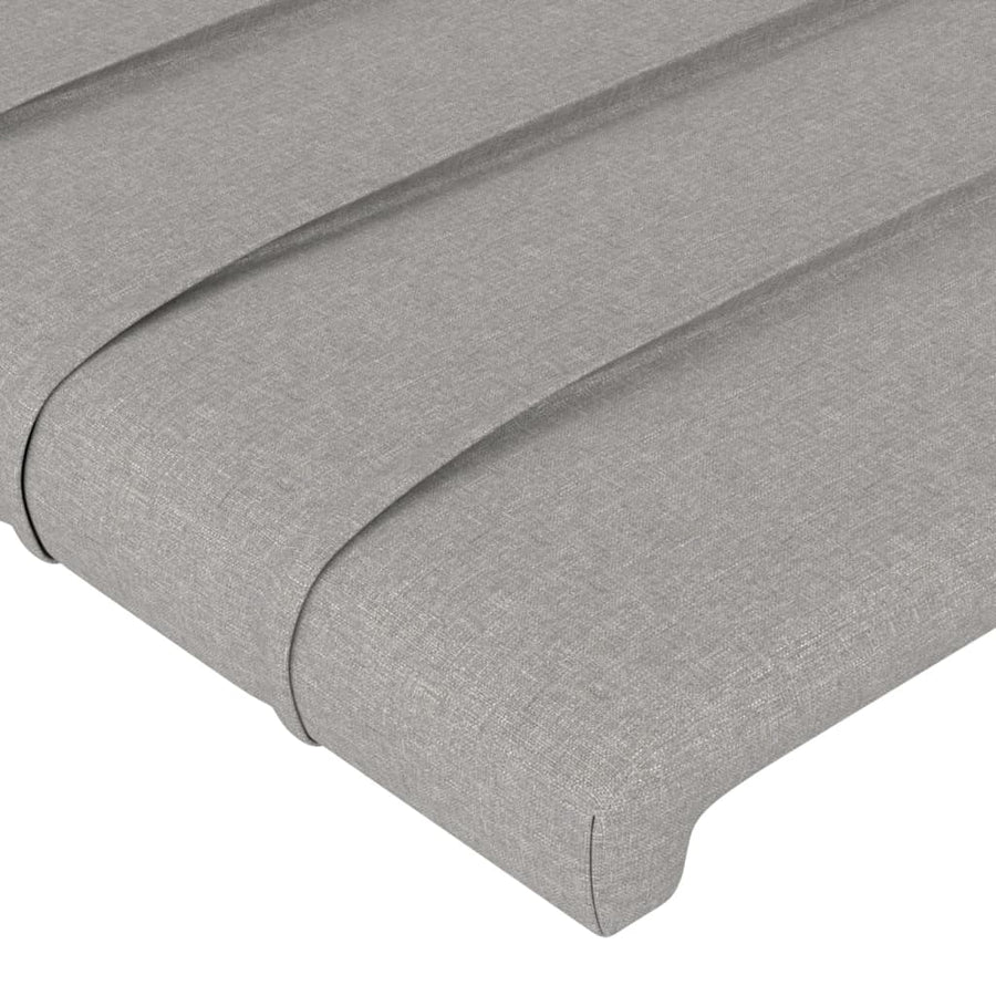 Hoofdborden 2 St 90X5X78/88 Cm Stof Lichtgrijs 90 cm Hoog