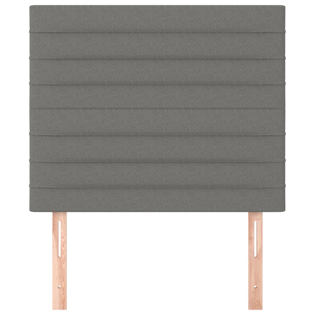 Hoofdborden 2 St 90X5X78/88 Cm Stof Donkergrijs 90 cm Hoog