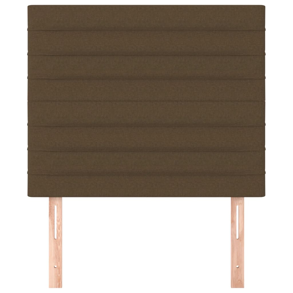 Hoofdborden 2 st 90x5x78/88 cm stof donkerbruin