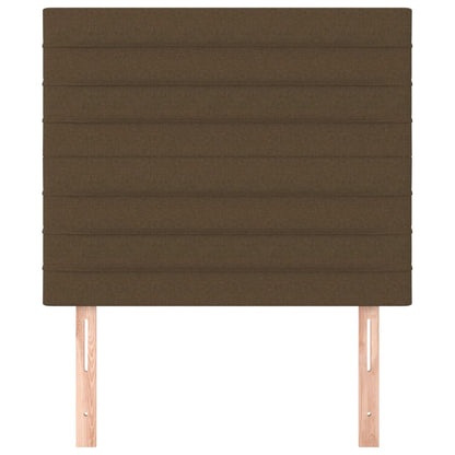 Hoofdborden 2 st 90x5x78/88 cm stof donkerbruin