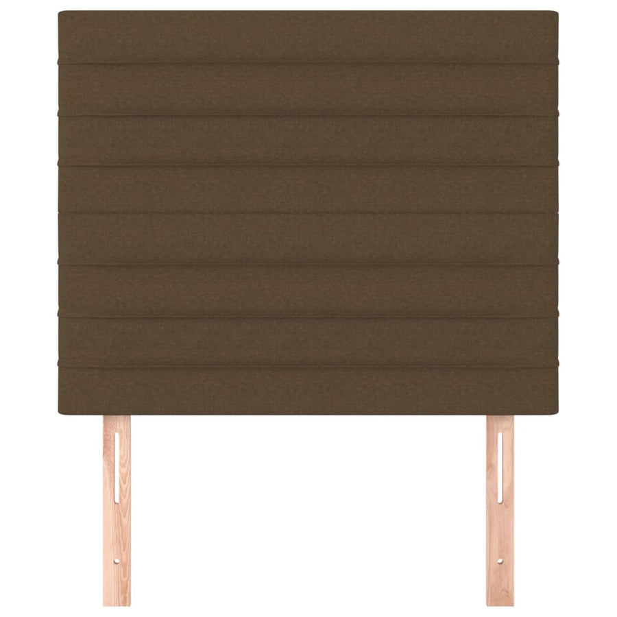 Hoofdborden 2 st 90x5x78/88 cm stof donkerbruin