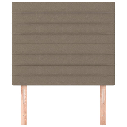 Hoofdborden 2 St 90X5X78/88 Cm Stof Taupe 90 cm Hoog