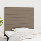 Hoofdborden 2 St 90X5X78/88 Cm Stof Taupe 90 cm Hoog