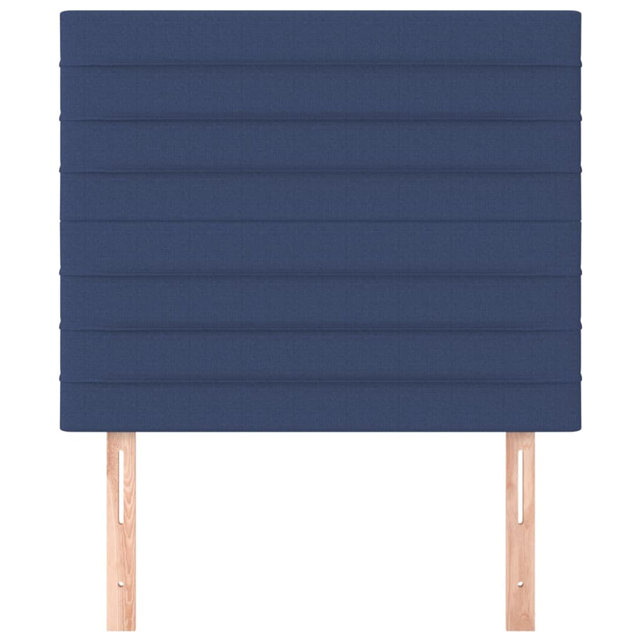 Hoofdborden 2 st 90x5x78/88 cm stof blauw 1 90 cm Blauw