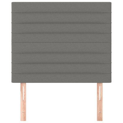 Hoofdborden 2 St 00X5X78/88 Cm Stof Donkergrijs 100 cm Hoog